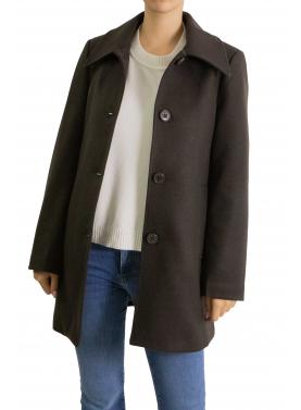 Cappottino corto con cinta e bottoni tinta unita Options